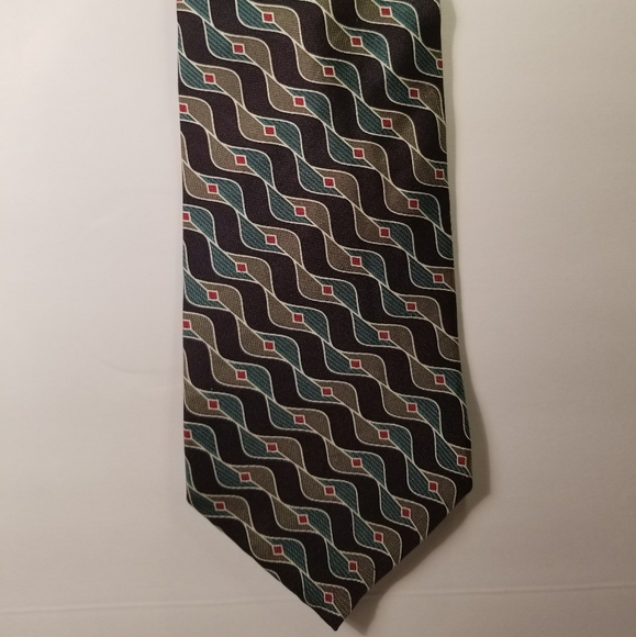 Scott foster silk print necktie - Picture 3 of 5